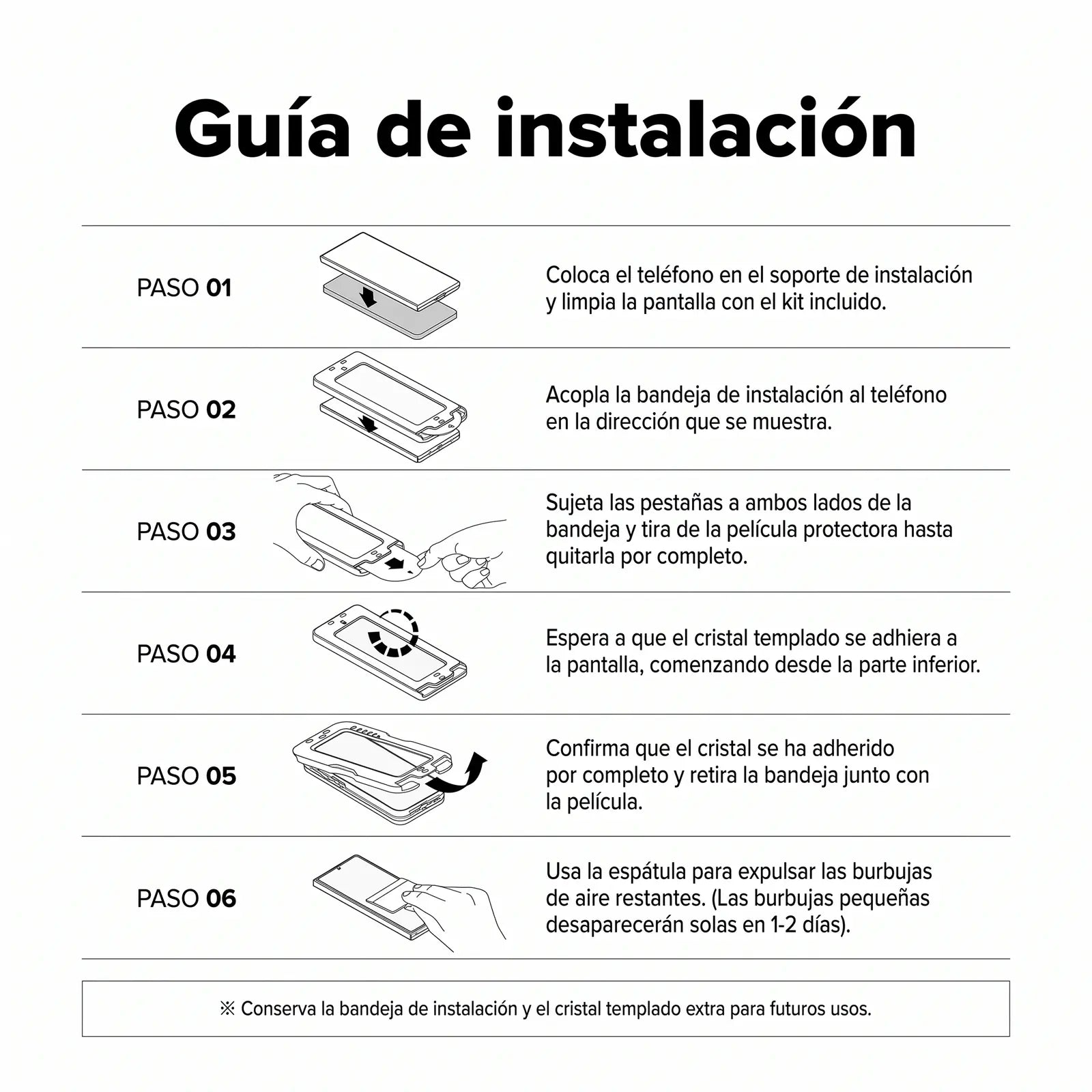Protector Ringke Easy Slide Vidrio Templado para Pantalla Externa Galaxy Z Fold 8 Ultra