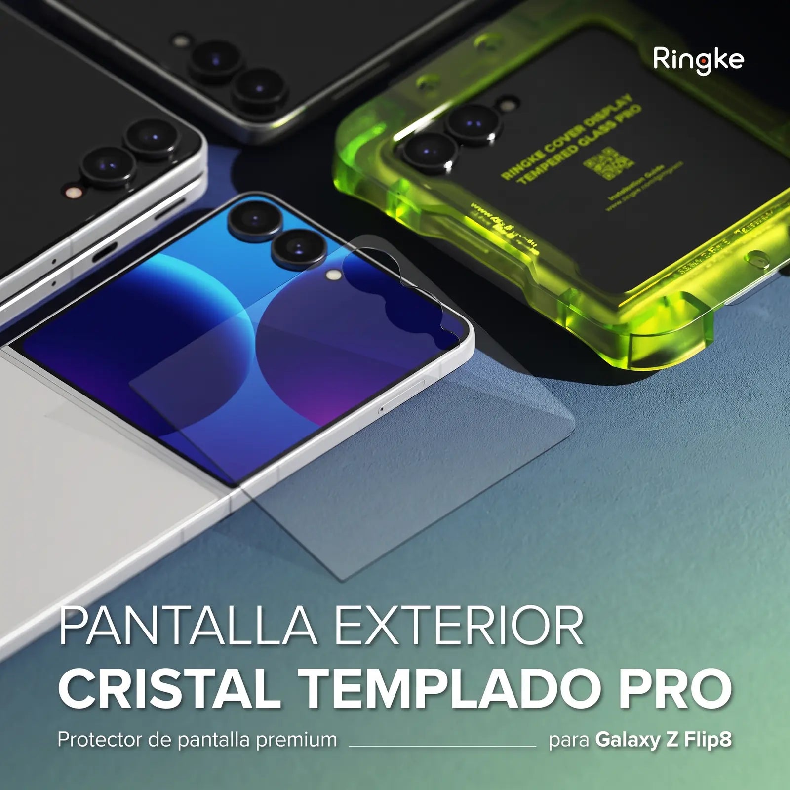 Ringke Protector de Pantalla Cover Galaxy Z Flip 8 Vidrio Templado 9H