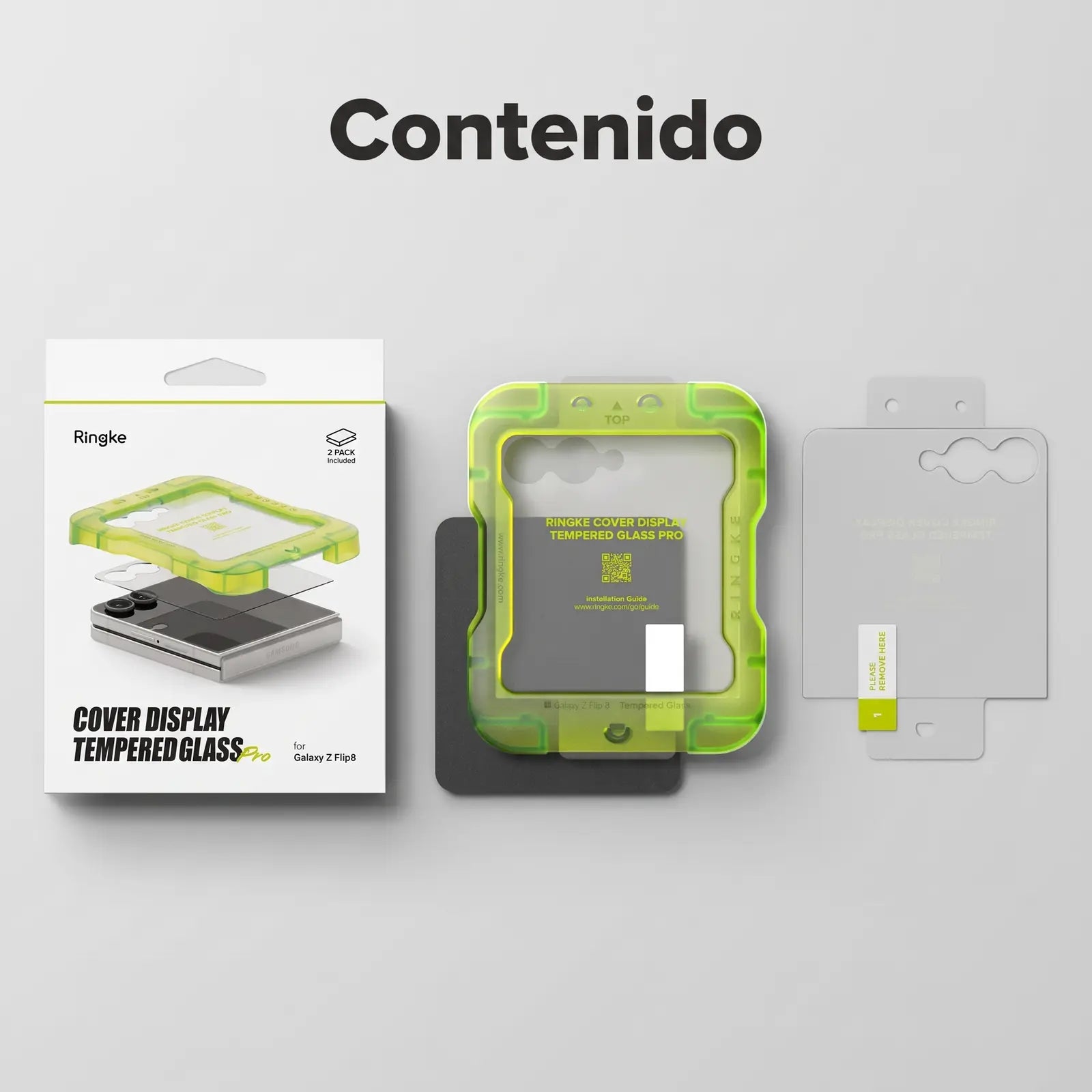 Ringke Protector de Pantalla Cover Galaxy Z Flip 8 Vidrio Templado 9H