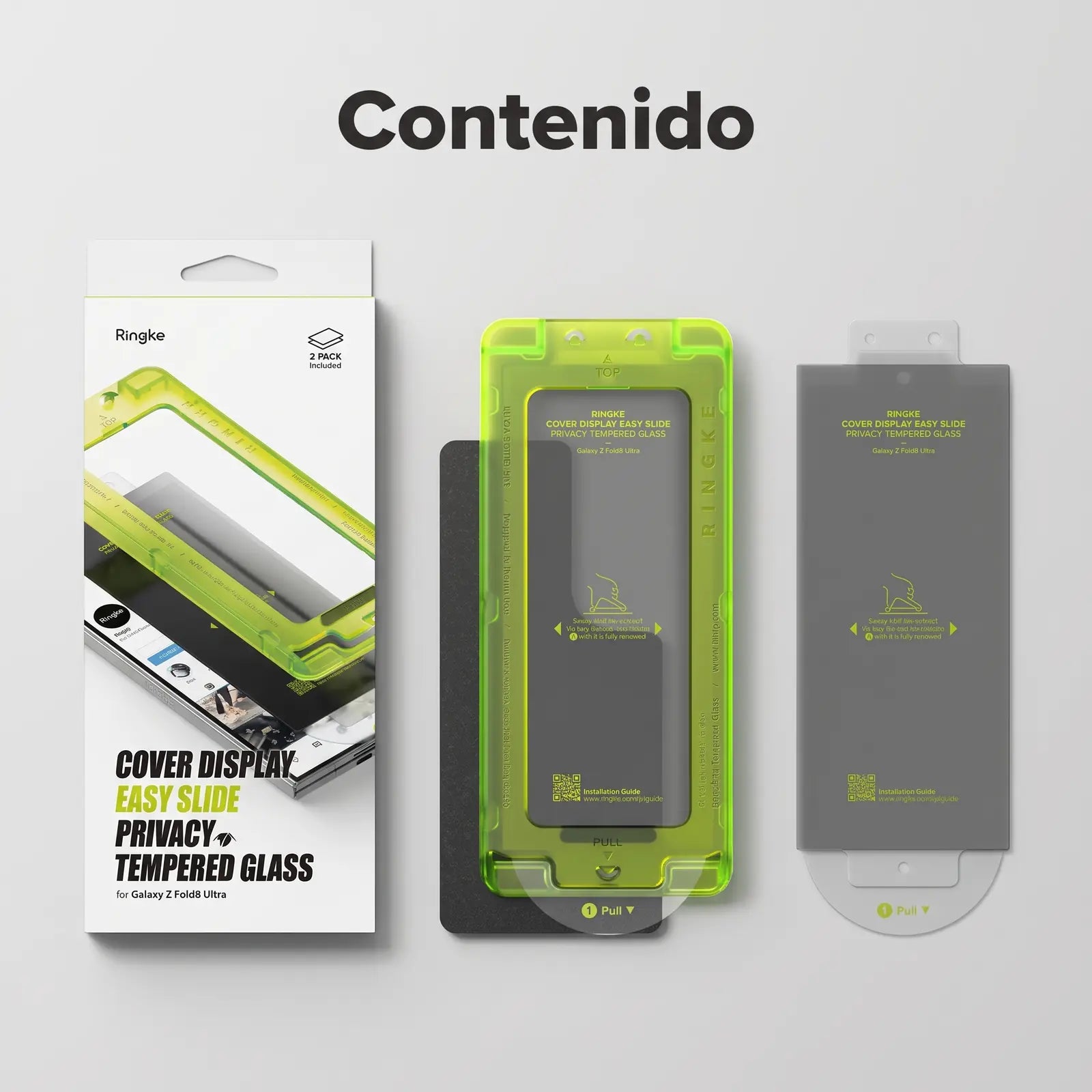 Ringke Easy Slide Privacy Glass para Cover Galaxy Z Fold 8 Ultra