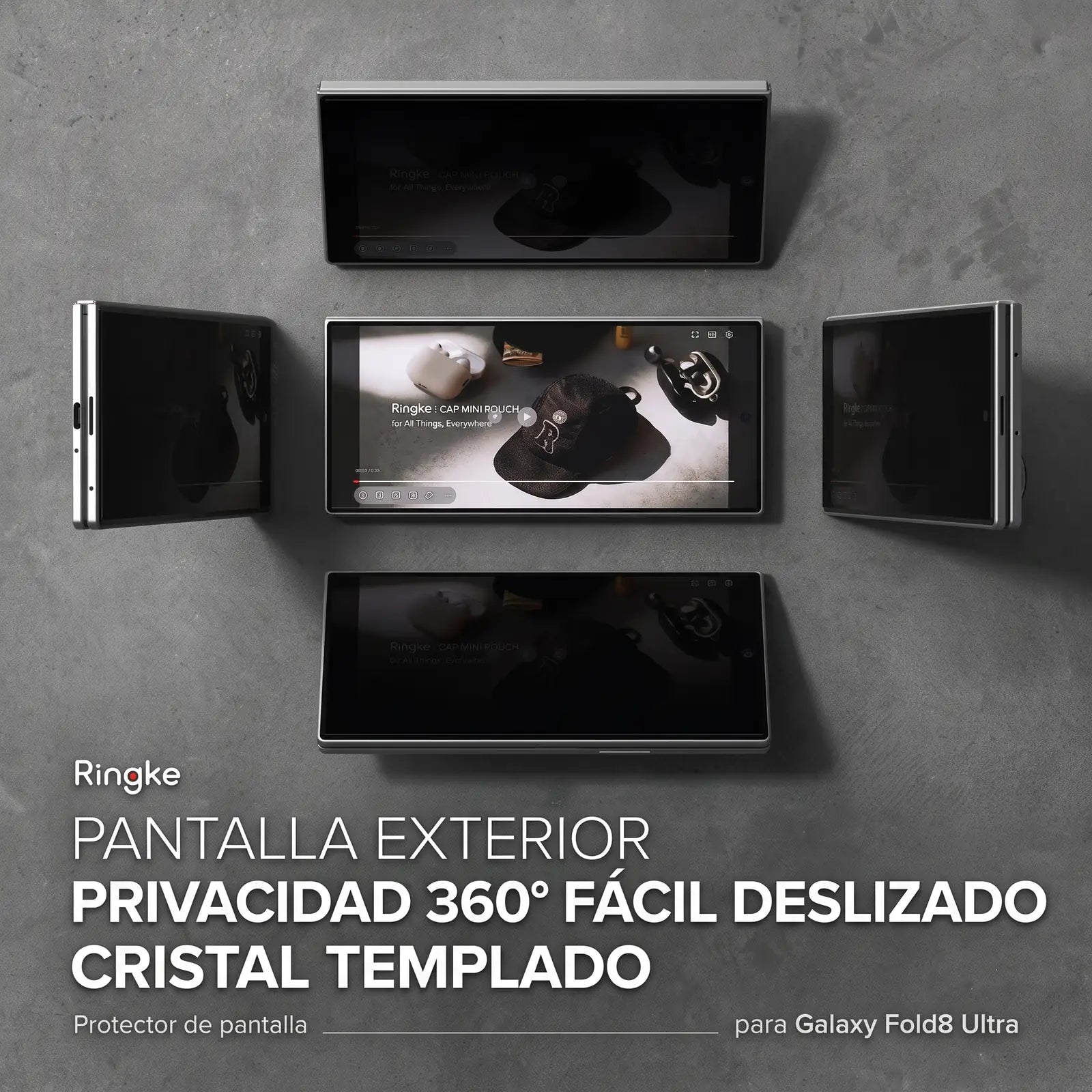 Ringke Mica Cover Display Galaxy Z Fold 8 Ultra Privacidad 360°