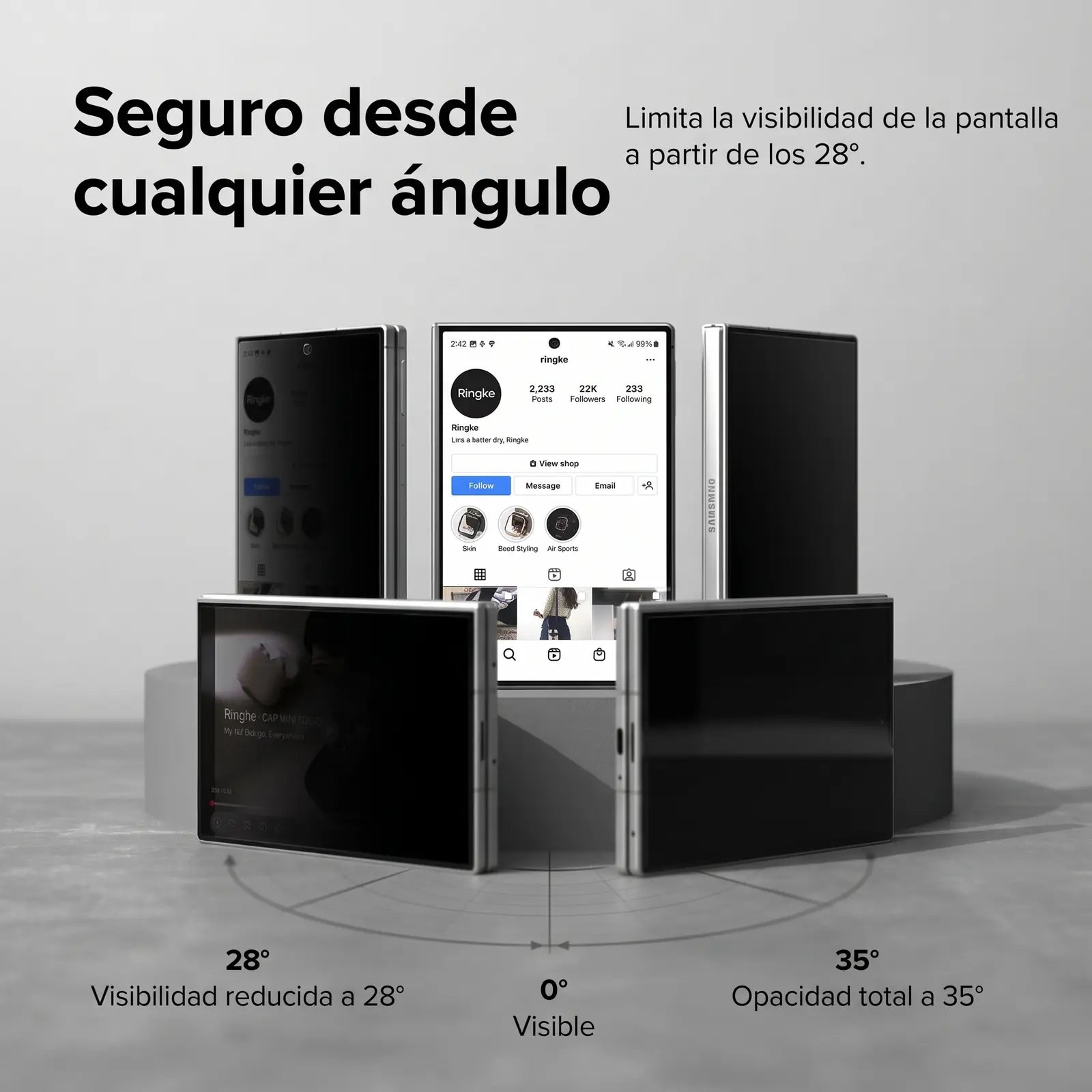 Ringke Mica Privacy Galaxy Z Fold 8 Pantalla Externa 360°