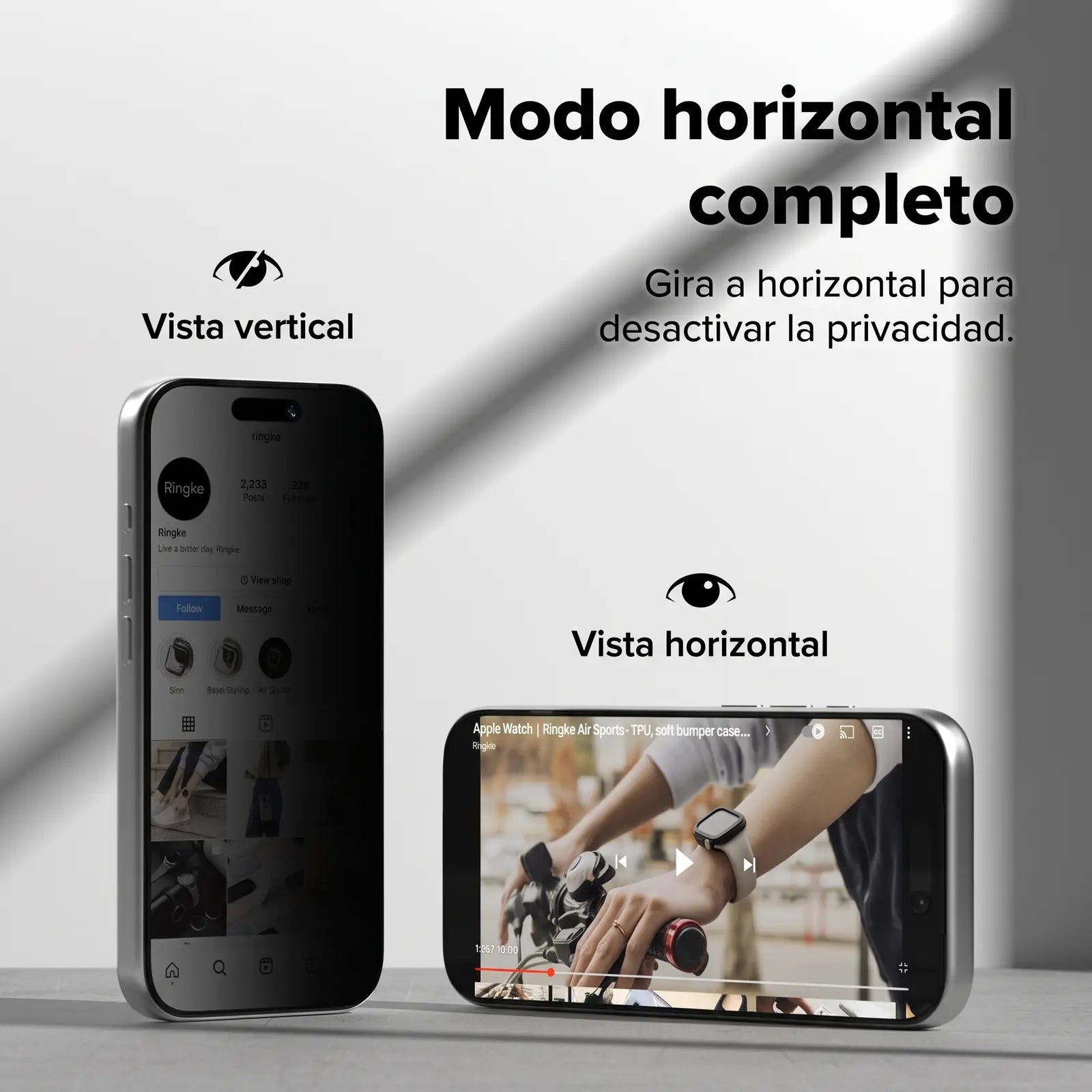 Ringke Easy Slide Mica de Vidrio Templado Privacy iPhone 18 Pro