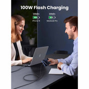 Cable UGREEN USB-C a USB-C 100W – 3m, Space Gray (45065)