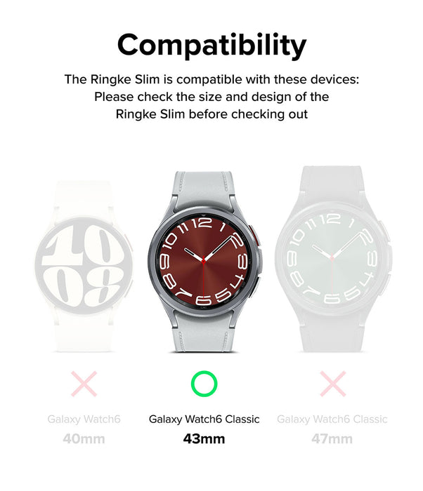 Case Ringke Slim Galaxy Watch 6 Classic (43MM) 2 Pack