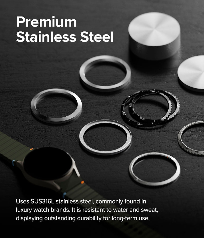 Case Ringke Bezel Styling + Protector de Pantalla Vidrio Galaxy Watch 7 (44mm)