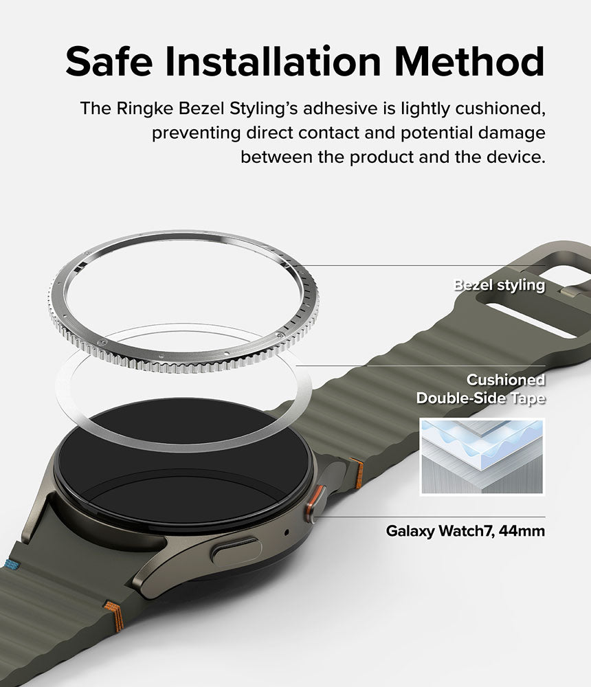 Case Ringke Bezel Styling + Protector de Pantalla Vidrio Galaxy Watch 7 (44mm)