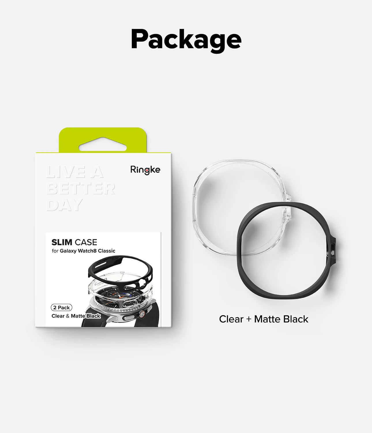 Case Ringke Slim Galaxy Watch 8 Classic (46MM) 2 Pack