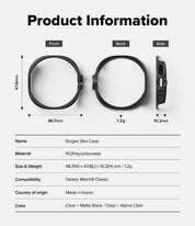 Case Ringke Slim Galaxy Watch 8 Classic (46MM) 2 Pack