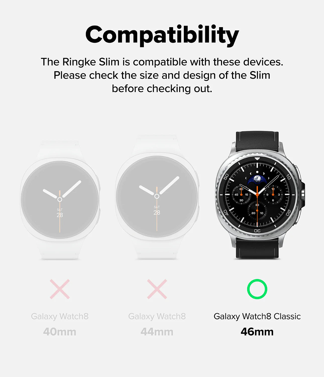 Case Ringke Slim Galaxy Watch 8 Classic (46MM) 2 Pack