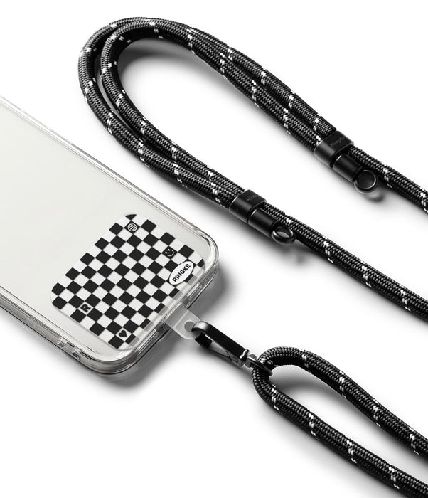 Correa Ringke Holder Link Strap Design - Black/White (Checkerboard Black)