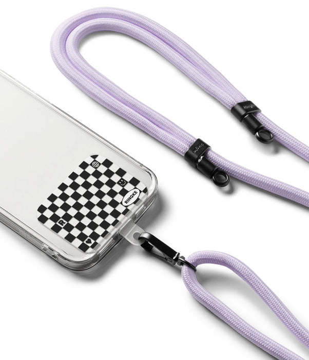 Correa Ringke Holder Link Strap Design - Purple (Checkerboard Black)