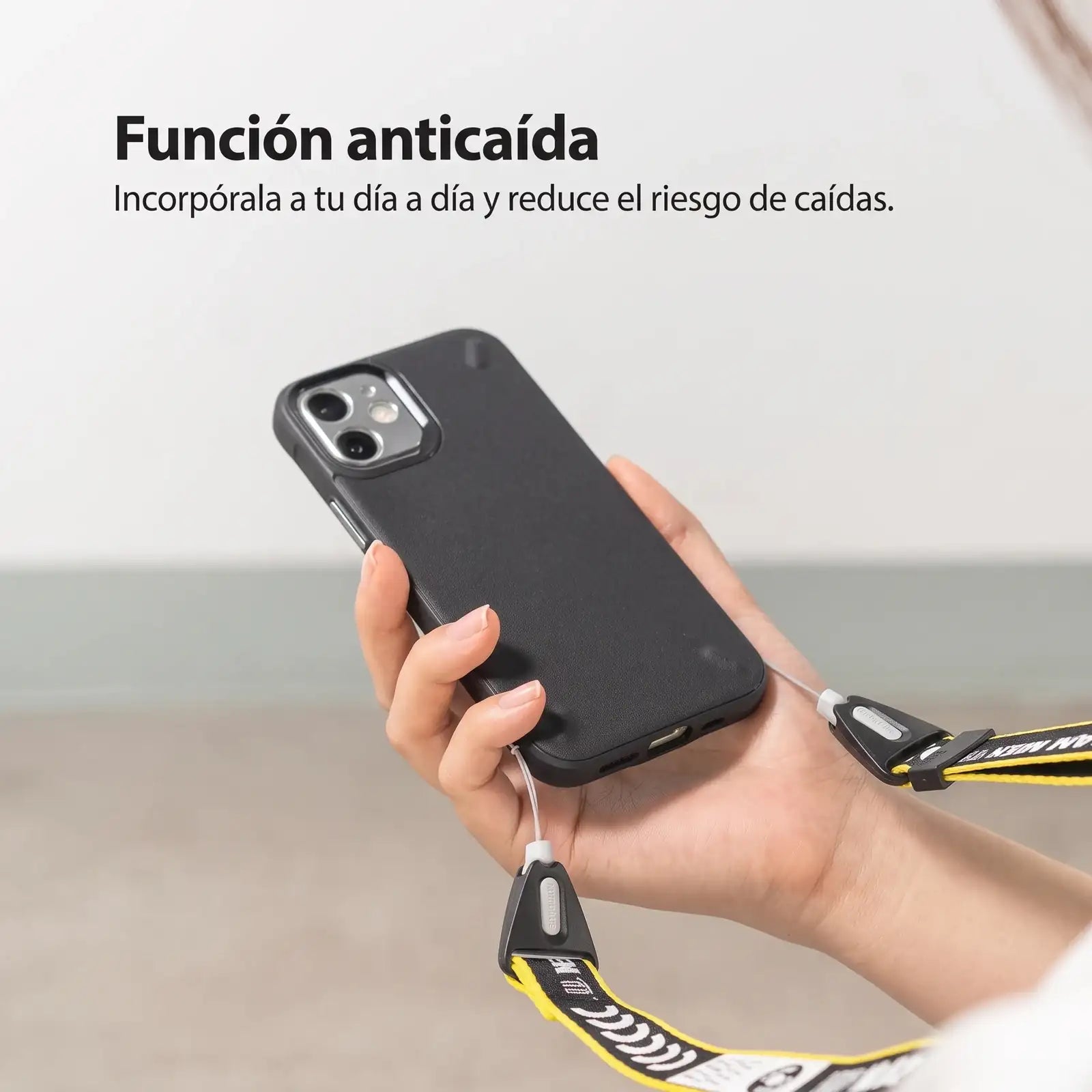 Correa Ringke Shoulder Strap Lettering Negro Ajustable para Celular