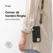 Correa Ringke Shoulder Strap Lettering Negro Ajustable para Celular