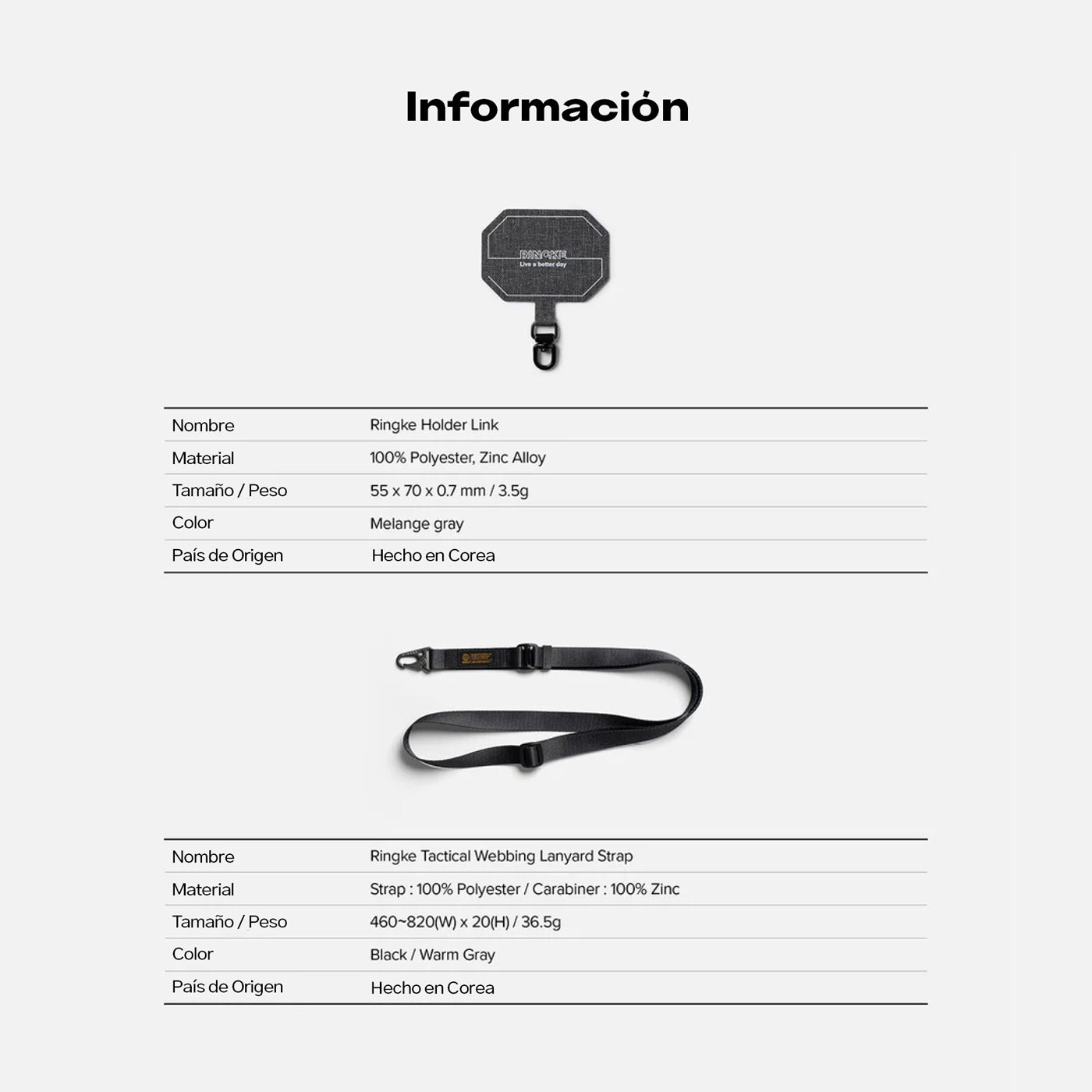 Ringke Holder Link Tactical Webbing Lanyard Strap - Lanyard táctico resistente