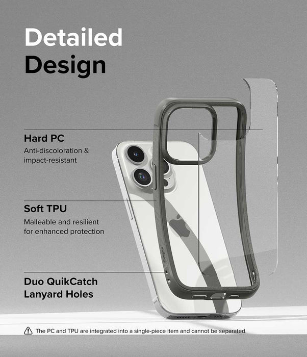 Case Ringke Fusion Bold iPhone 15 Pro Max - Gray