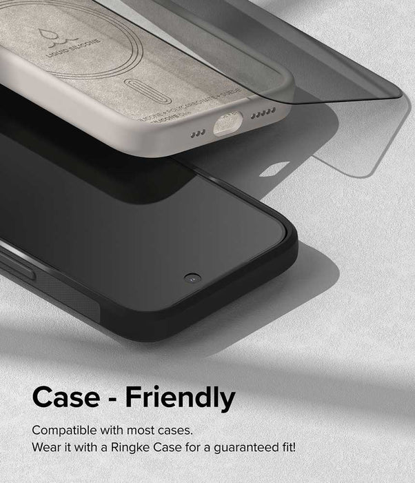 Mica Vidrio iPhone 15 Pro Max (instalador) - Ringke Premium A1
