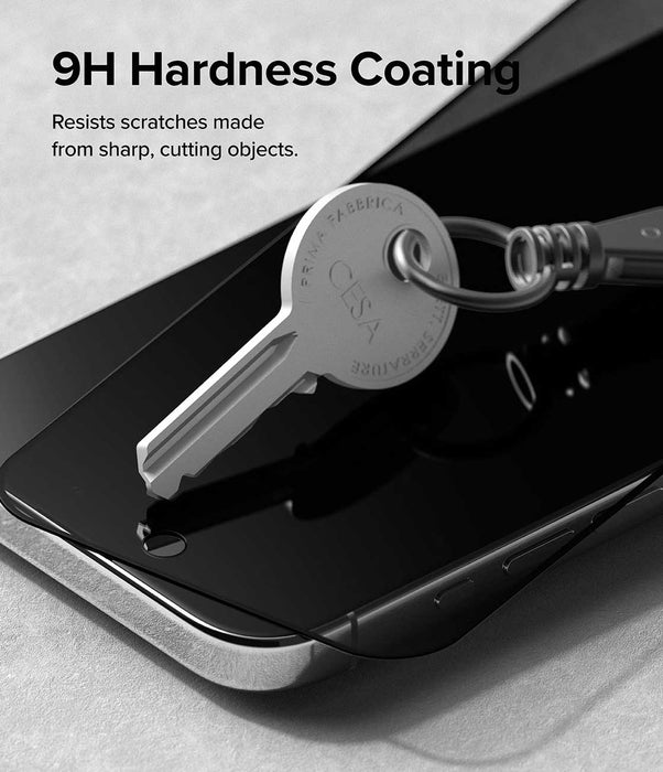 Protector de Pantalla Vidrio Ringke Anti-espía iPhone 15 Pro (instalador)