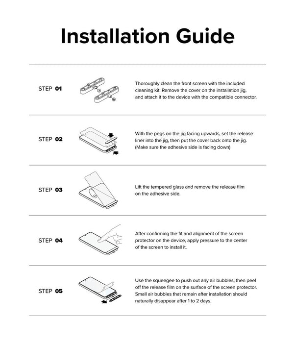 Protector de Pantalla Vidrio Ringke iPhone 15 Pro (instalador)