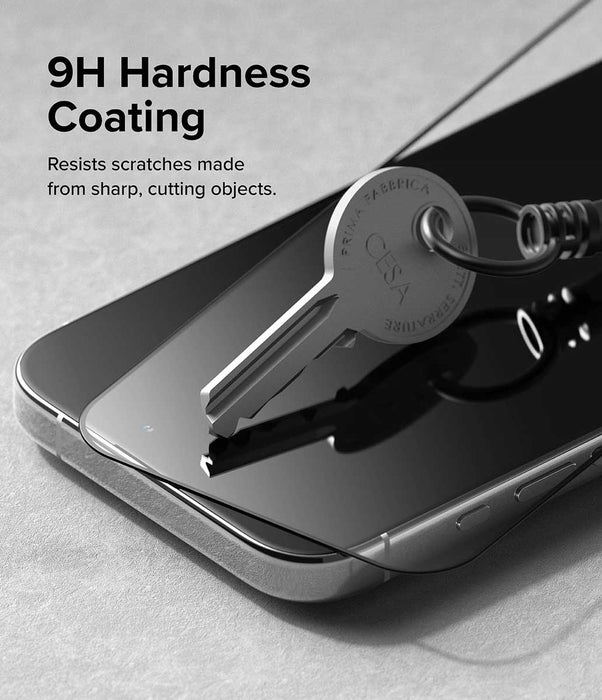 Protector de Pantalla Vidrio Ringke iPhone 15 Pro Max (instalador)