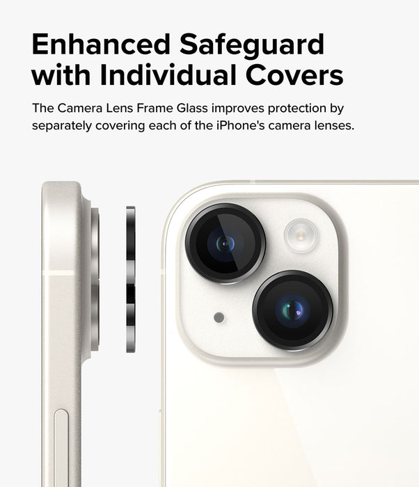 Protector de Cámara Ringke Lens Frame iPhone 15 / 15 Plus (instalador)