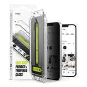 Protector de Pantalla Vidrio Ringke Easy Slide Anti-espía iPhone 16e / iPhone 14 / iPhone 13 / iPhone 13 Pro (Instalador) 2 UND