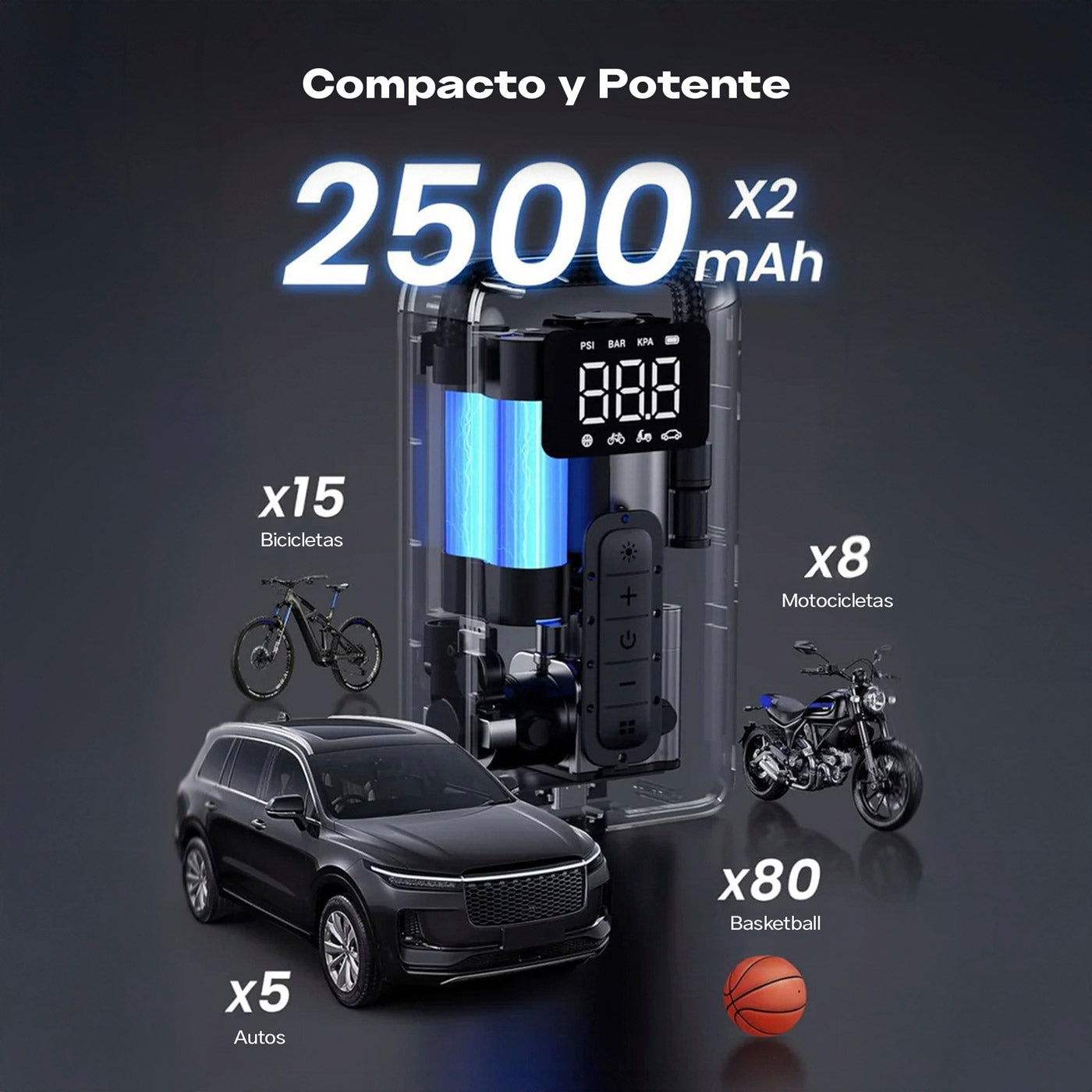 Inflador de Neumáticos Portátil UGREEN (CD259 / 15951)