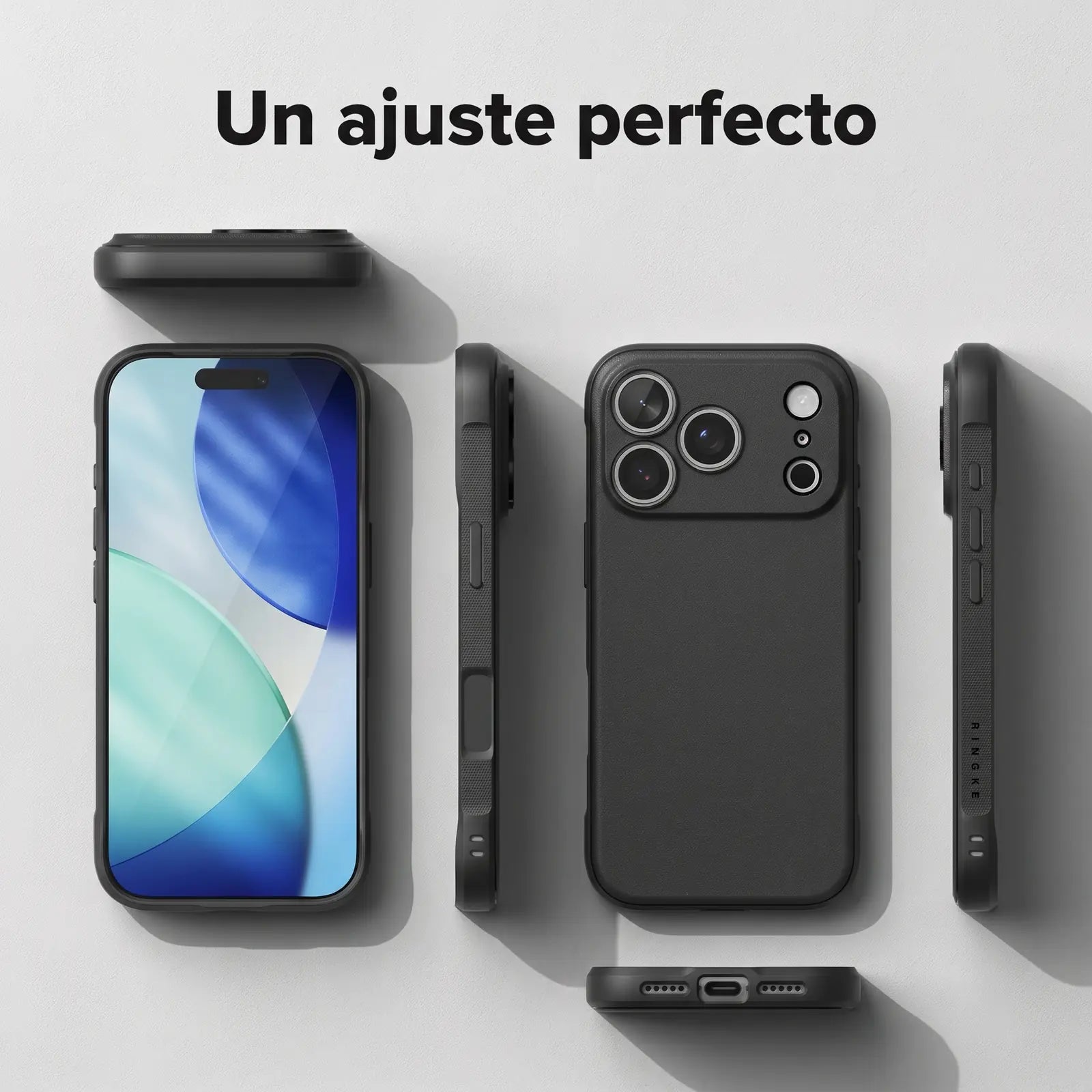 Case iPhone 18 Pro Max / 17 Pro Max Ringke Onyx Black Antihuellas Agarre Firme