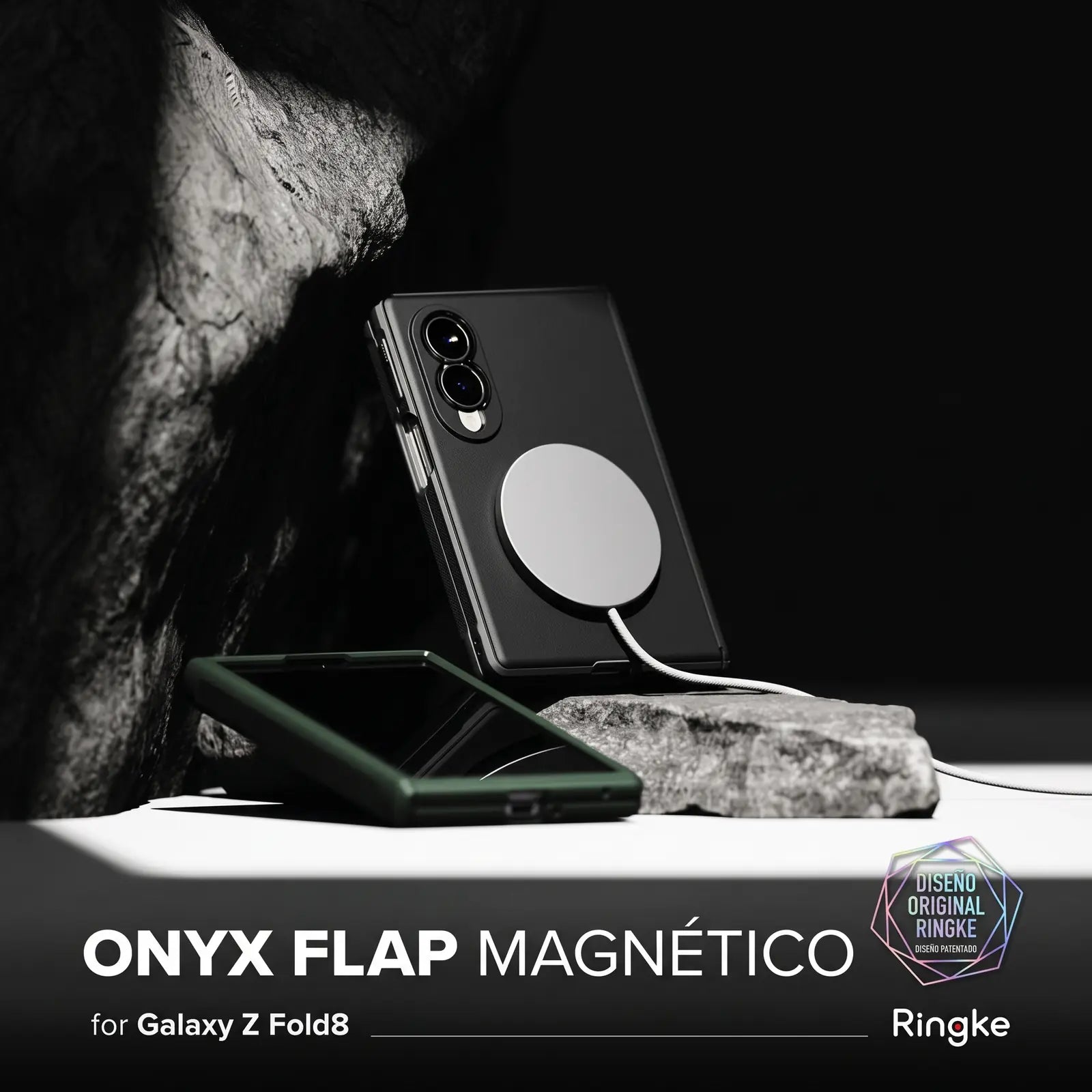 Case Ringke Onyx Flap Magnetic Galaxy Z Fold 8 con MagSafe