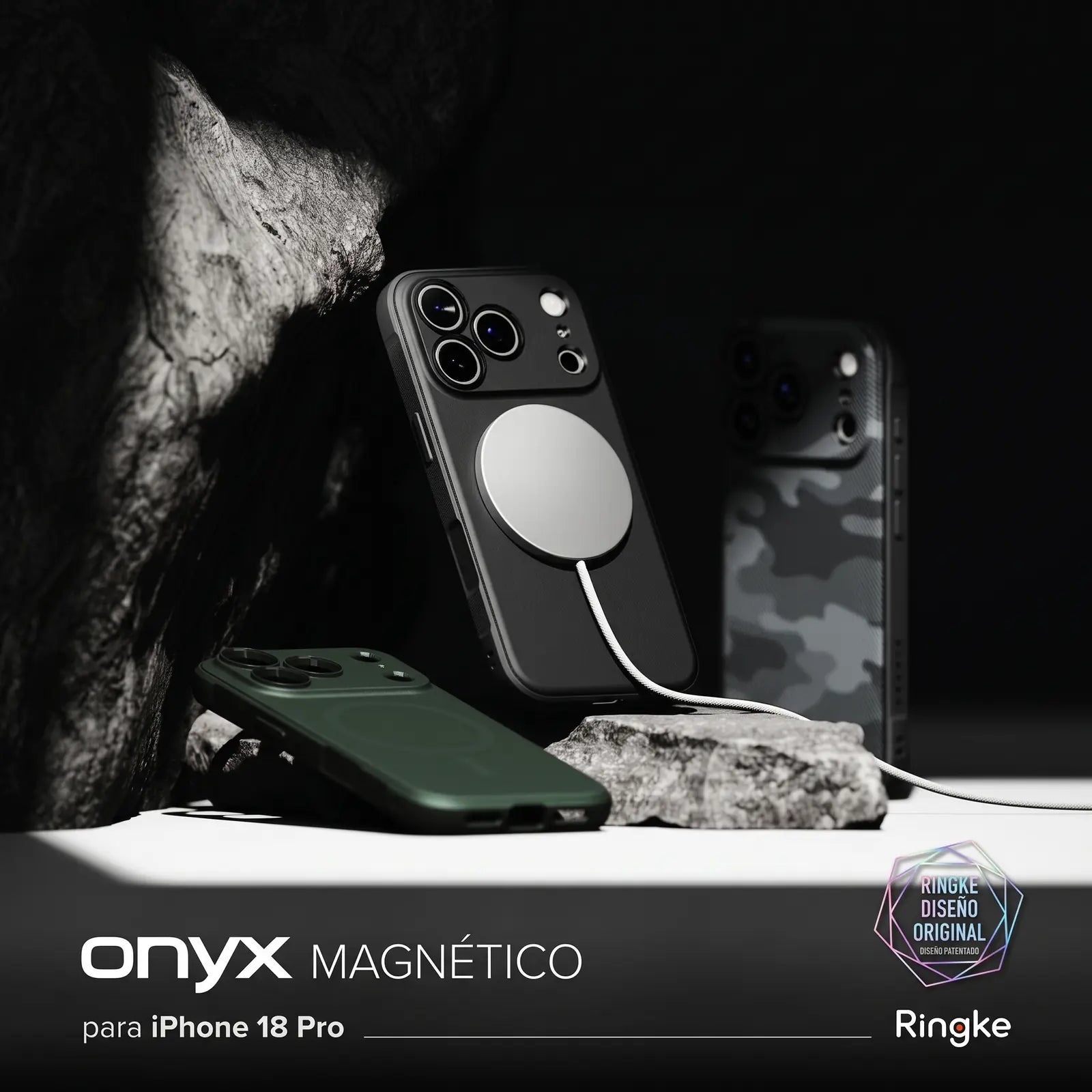 Case iPhone 18 Pro Ringke Onyx Magnetic MagSafe Negro
