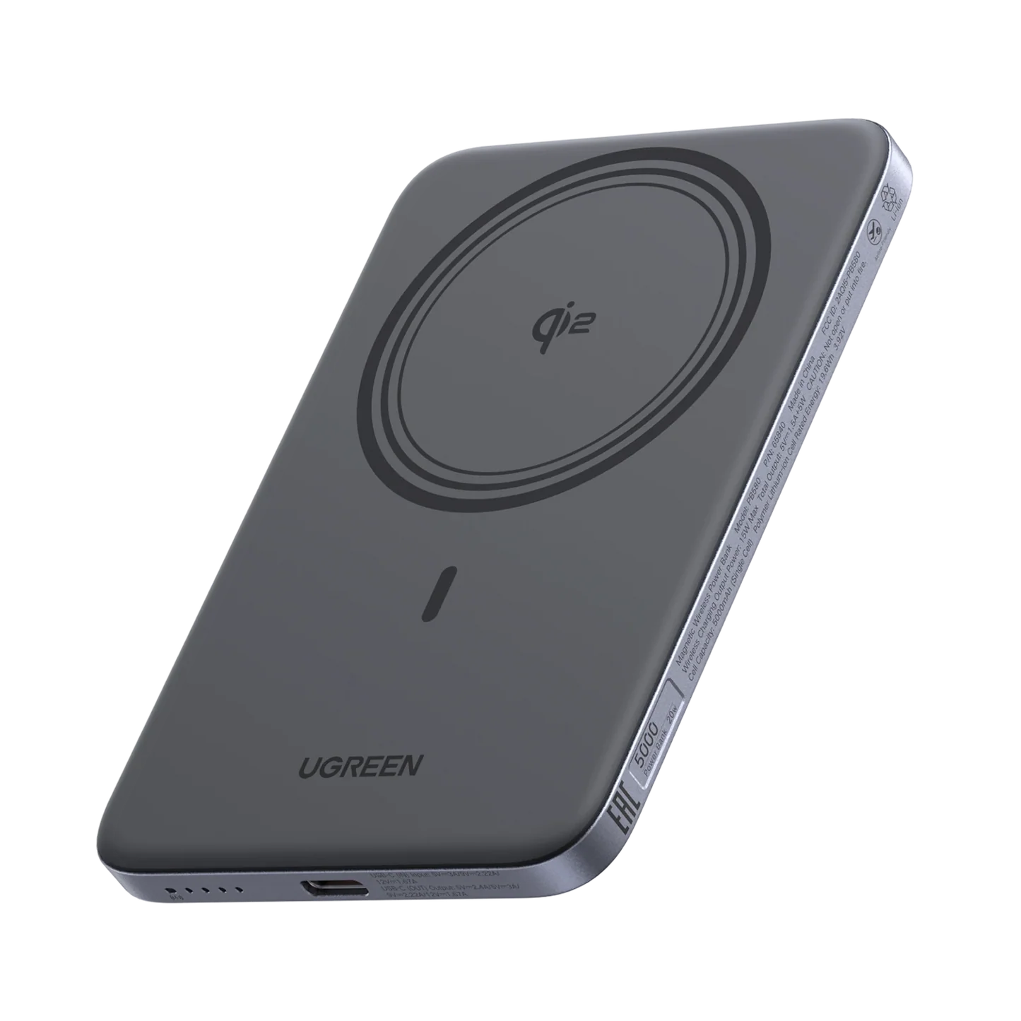 UGREEN MagFlow Air - power bank Qi2 5000mAh 20W 15W