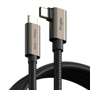 Cargador Ringke 90 Grados Carga Rápida 240W Tipo C a C (3.2 Gen 2x2) - 2 Metros