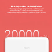 Power Bank Xiaomi Mi Redmi 20000 Mah 18W OPENBOX