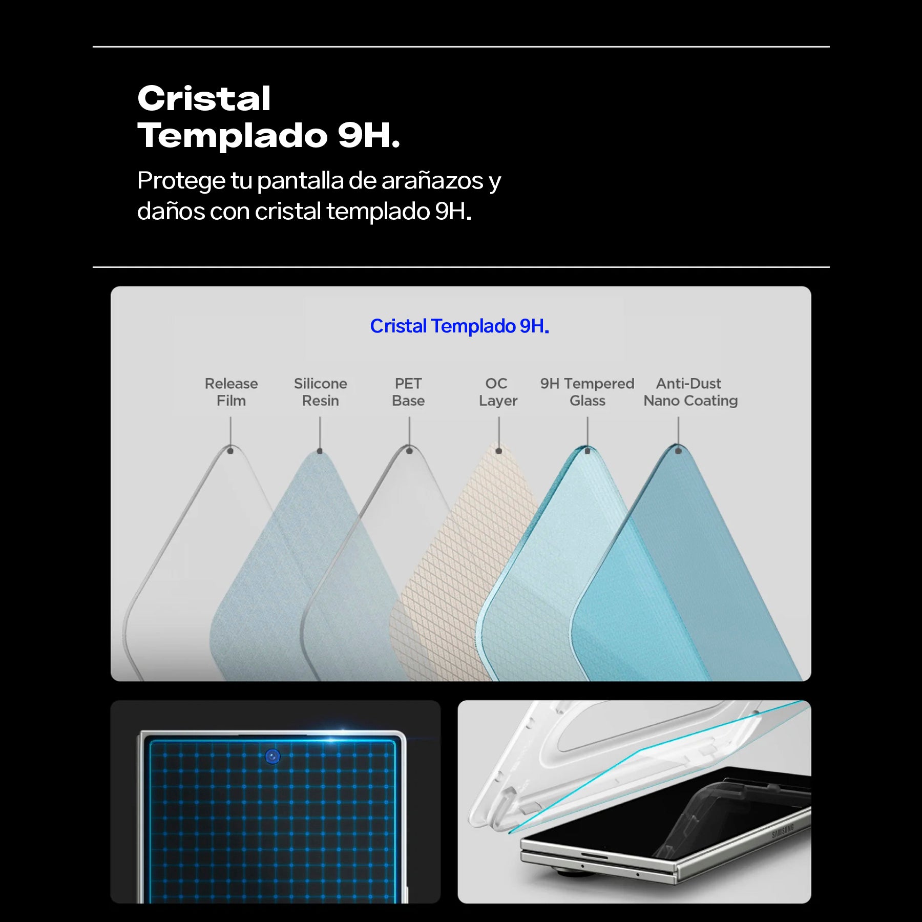 Protector de pantalla Spigen EZ FIT Pro GLAS.tR Galaxy Z Fold 7 (2 UND)