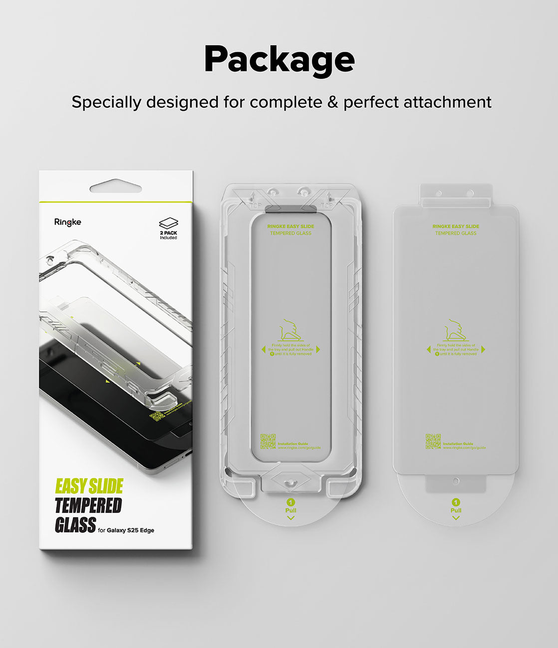 Protector de Pantalla Vidrio Ringke Galaxy S25 Edge (2 UND)
