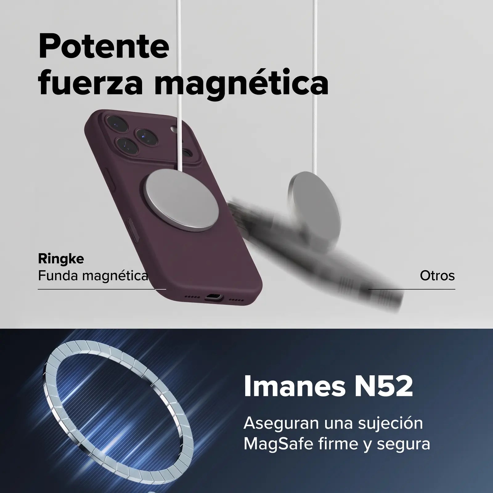  17 Pro Max Ringke Silicone Magnetic Dark Cherry