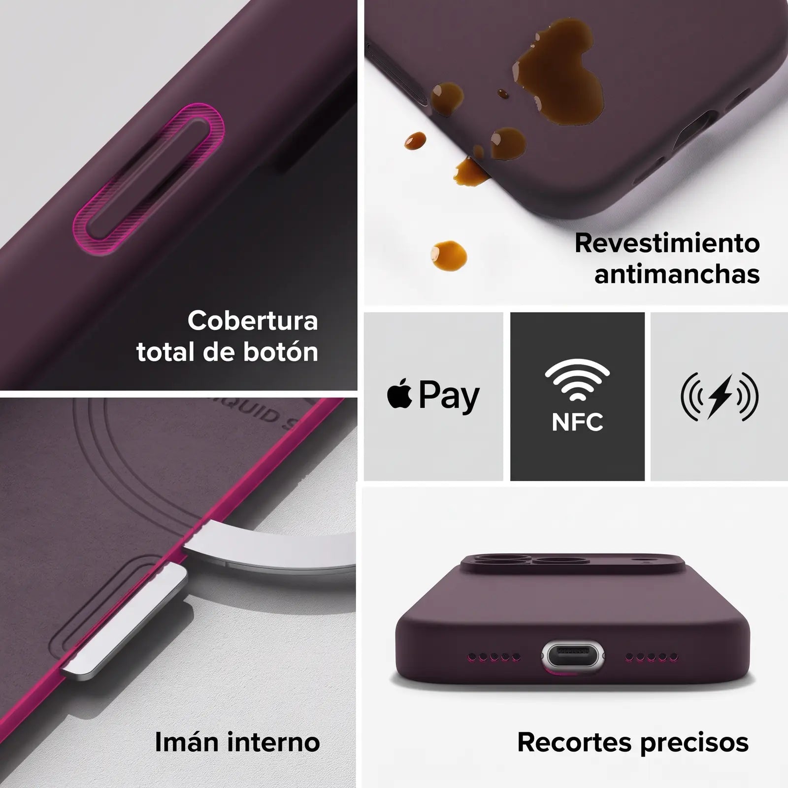 Case iPhone 18 Pro Max / 17 Pro Max Ringke Silicone Magnetic Dark Cherry