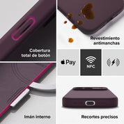 Case iPhone 18 Pro Max / 17 Pro Max Ringke Silicone Magnetic Dark Cherry