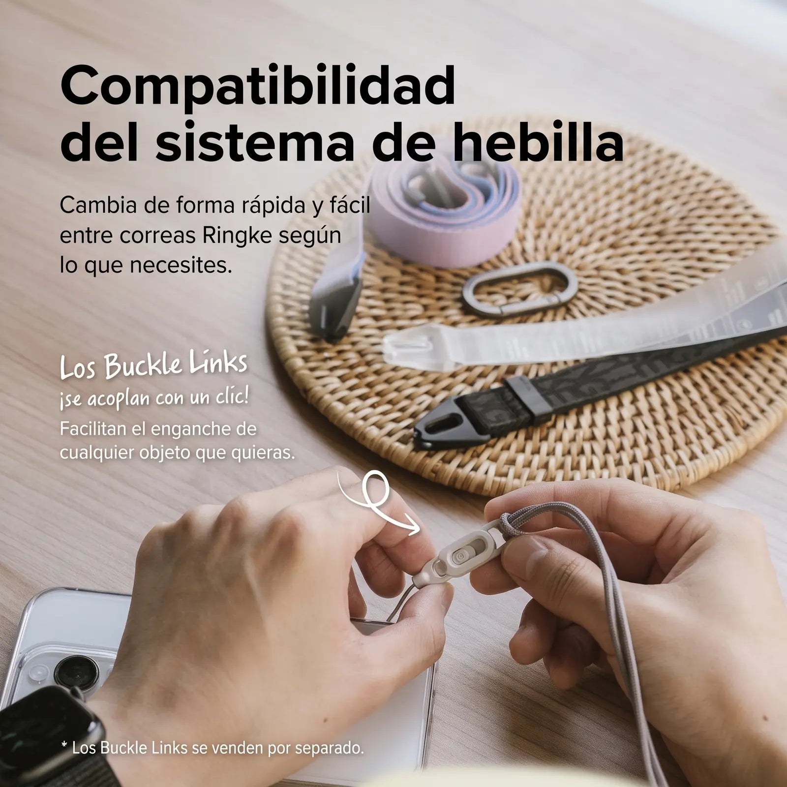 Ringke Hand Strap Basic Correa para Celular Camo Black