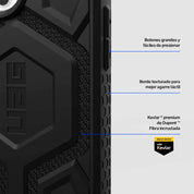 Case UAG Monarch Pro Kevlar® iPhone 16 Pro (MagSafe) - Black