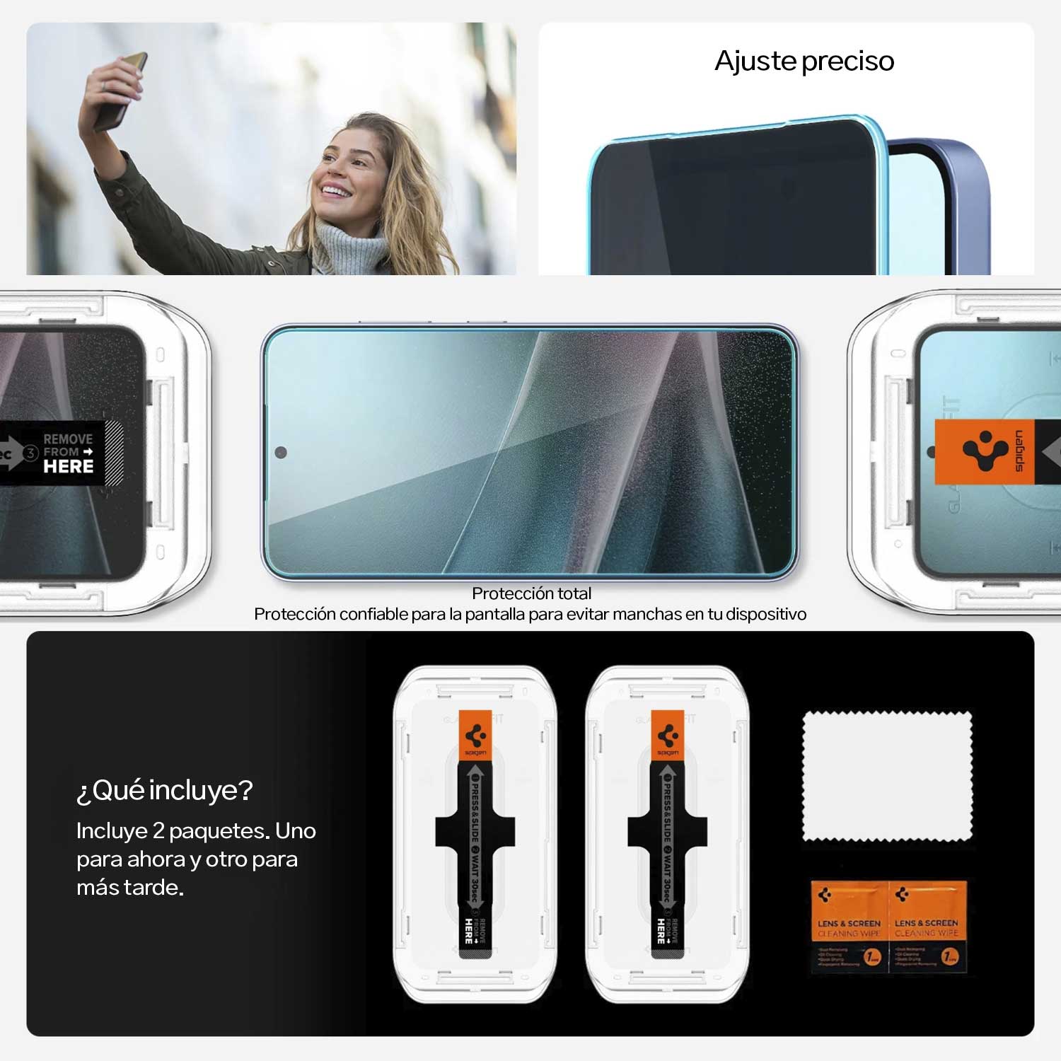 Protector de pantalla Spigen EZ FIT GLAS.tR Privacy Galaxy S25 Ultra (2 UND)