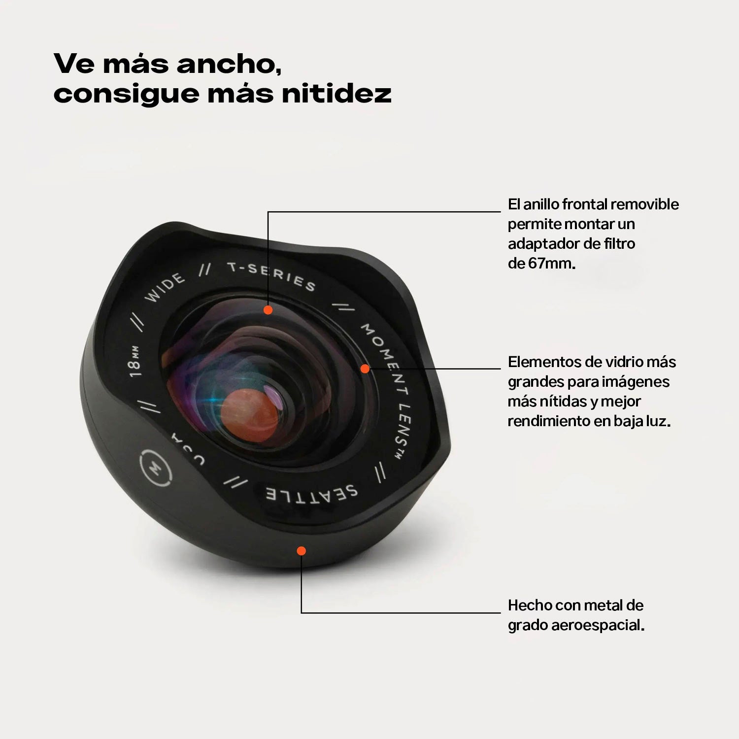 Lente Moment Wide 18mm T-Series