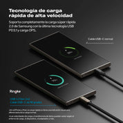 Cargador Ringke 90 Grados Carga Rápida 240W Tipo C a C (3.2 Gen 2x2) - 2 Metros