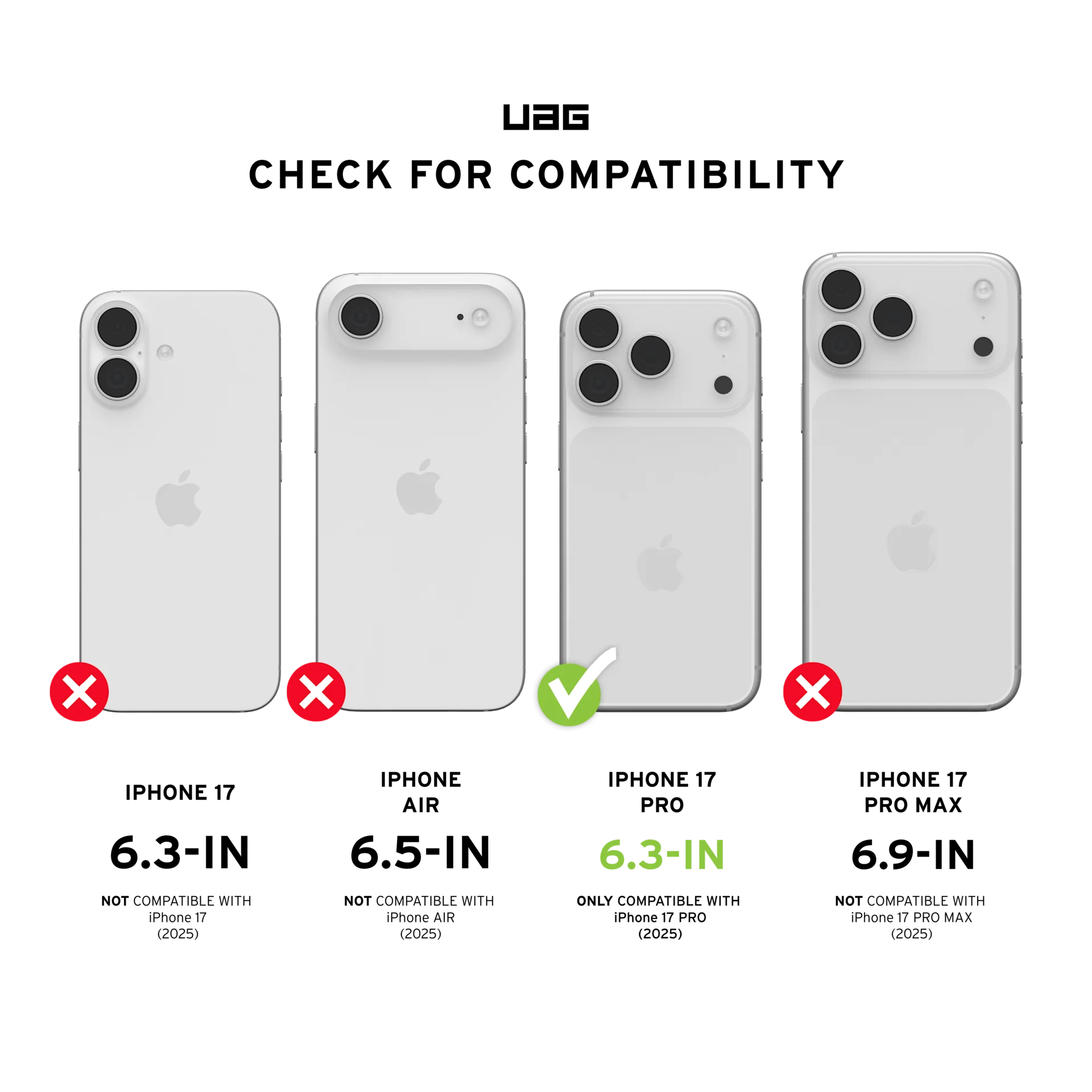 Case UAG Civilian iPhone 17 Pro (MagSafe) - Black