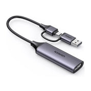 UGREEN capturadora HDMI a USB-A y USB-C 1080p 60Hz para streaming