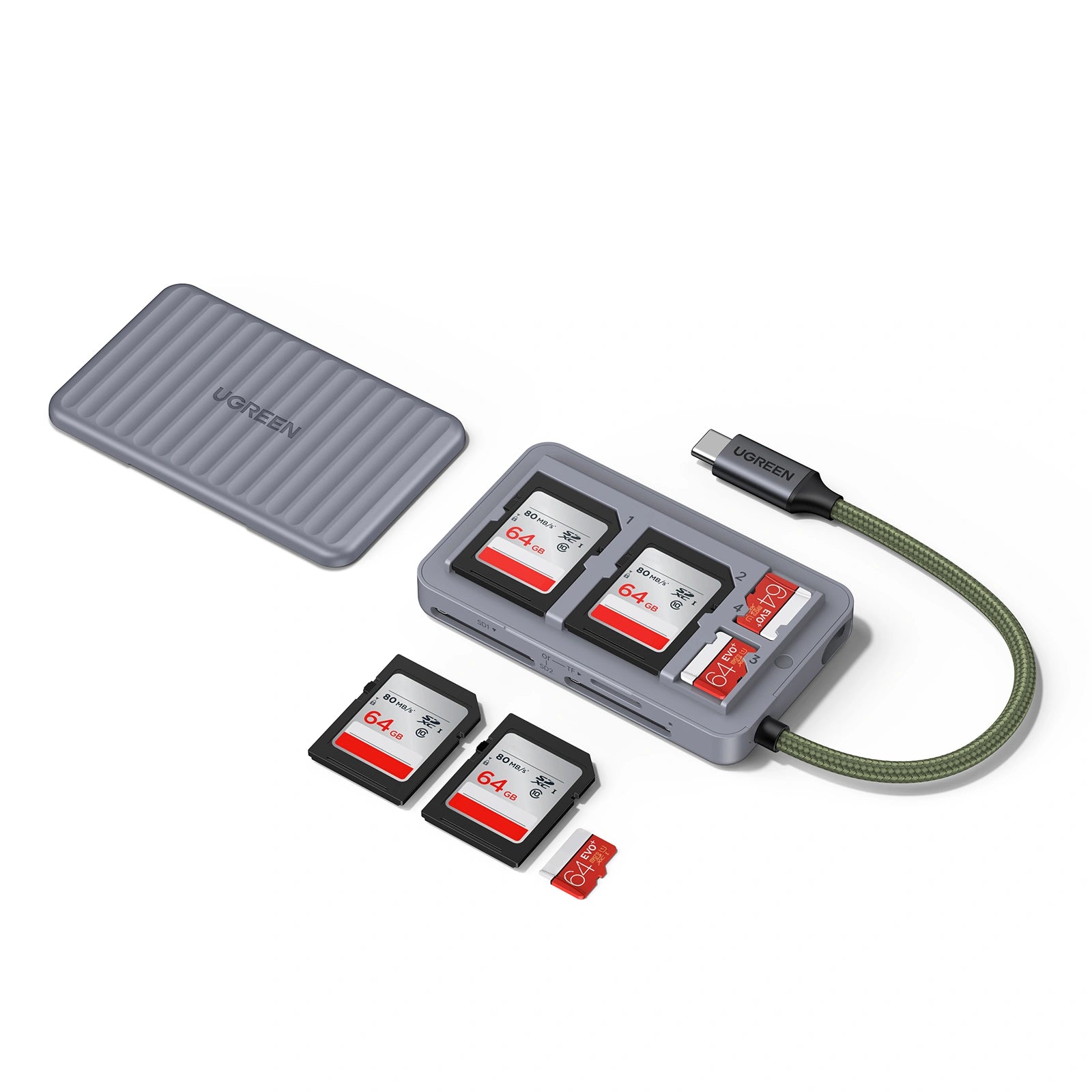 UGREEN Multifunction TF/SD Dual Card Reader Case (CM868 / 55886)