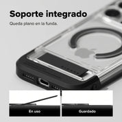 Case iPhone 18 Pro Max / 17 Pro Max Ringke UX Magnetic Clear con Kickstand