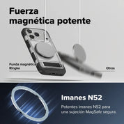 Case iPhone 18 Pro Max / 17 Pro Max Ringke UX Magnetic Clear con Kickstand