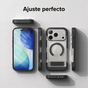 Case iPhone 18 Pro Max / 17 Pro Max Ringke UX Magnetic Clear con Kickstand