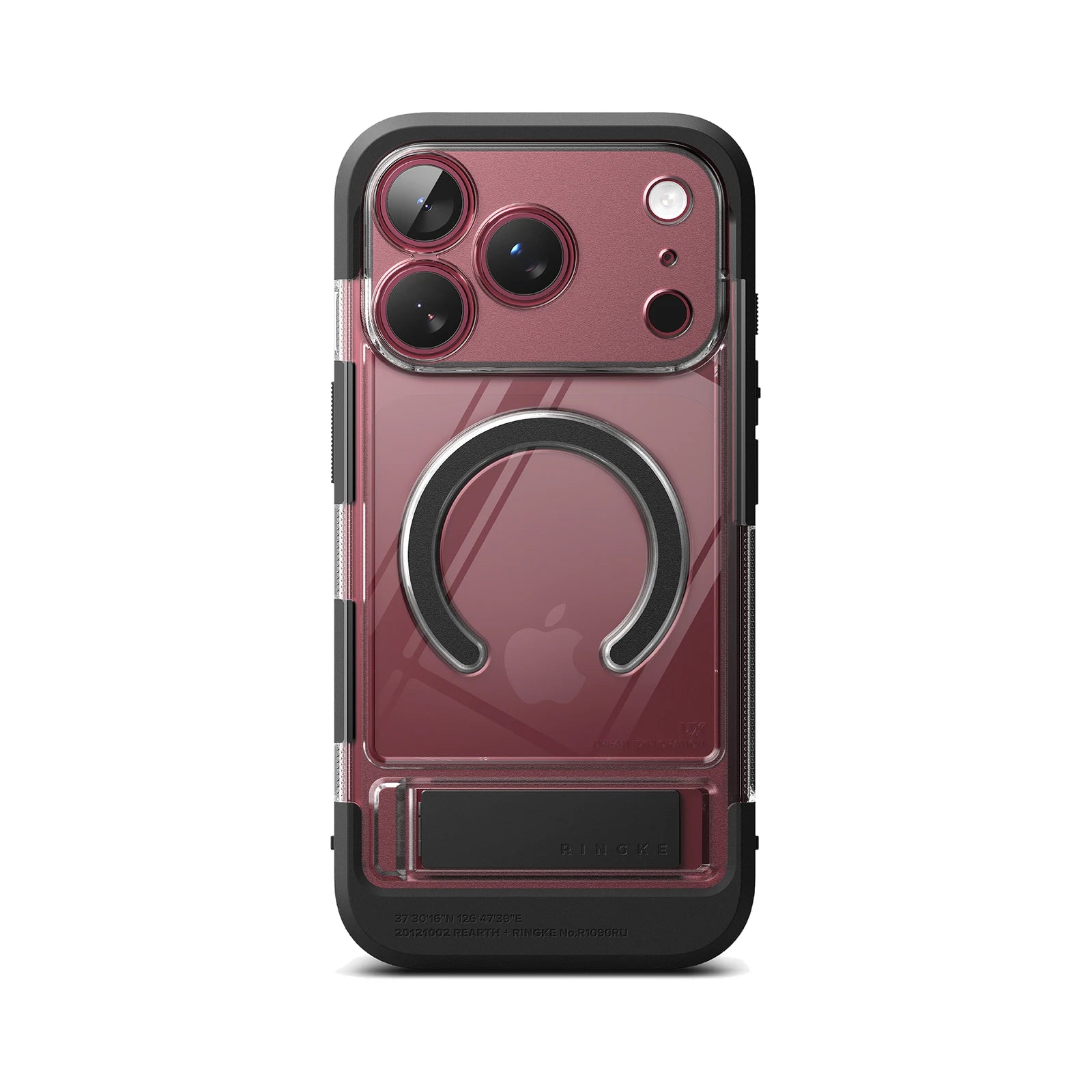 Case iPhone 18 Pro Max / 17 Pro Max Ringke UX Magnetic Clear con Kickstand